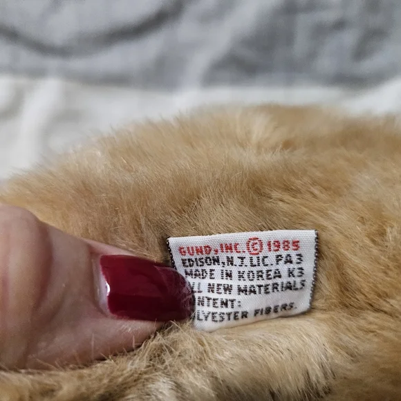 Vintage Gund Puppy Dog Plush Stuffed Animal 1985 Tan Brown 9" - Picture 4 of 5